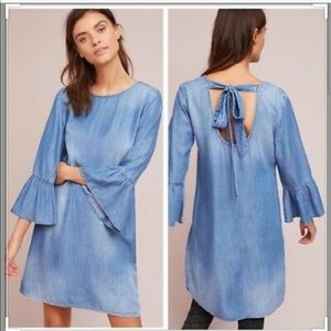 Anthropologie Cloth + Stone Chambray dress